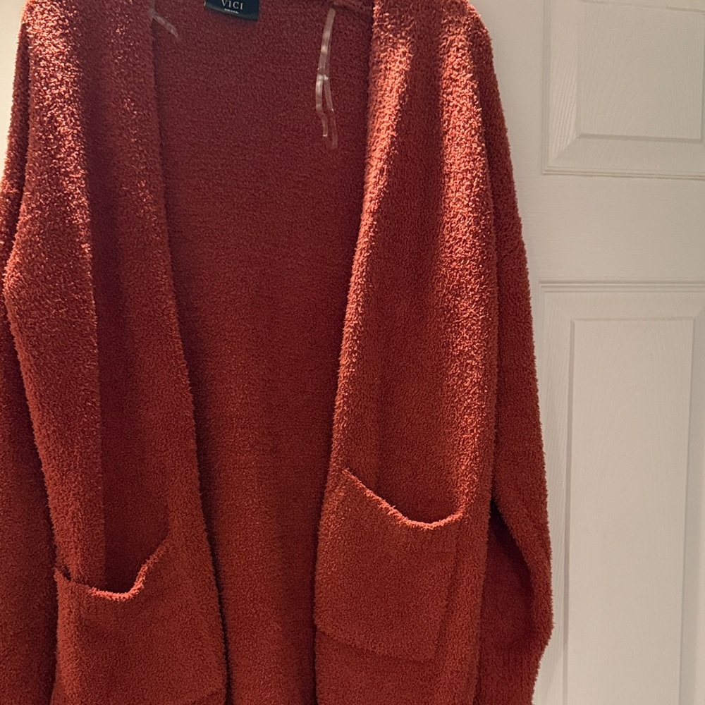 Vici Cozy Rust Cardigan
